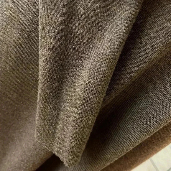 [M]Cassis Merino Wool Brown LS  Sweater Dress - Picture 5 of 8